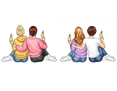 Sitting backview Clipart