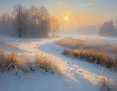 Winter landscapes of Belarus
