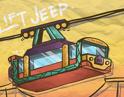 Lift Jeep: Graphic Illustration