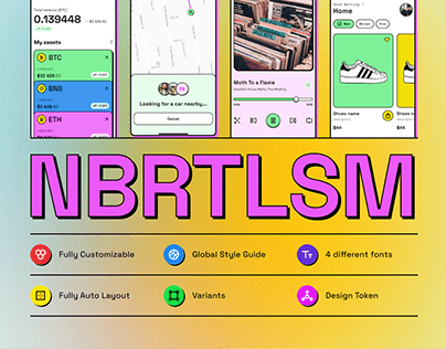 NBRTLSM - Neobrutalism App UI Kit