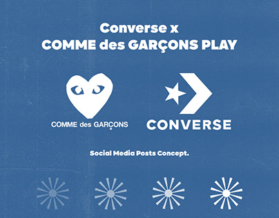 Project thumbnail - Converse x Comme des garçons play Posters concept.