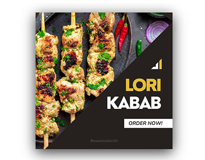Kabab Social Media Post- Instagram Post Design - Ads