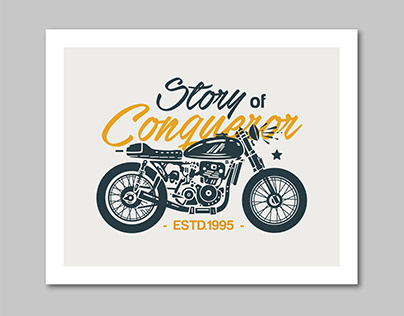 Caferacer Motorcycle Club Illustration