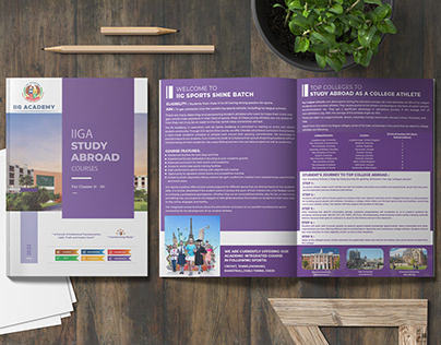 IIG Academy Study Abroad 8 Page Brochure Design