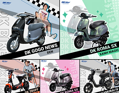 Social media post design - ads electric motorbikes