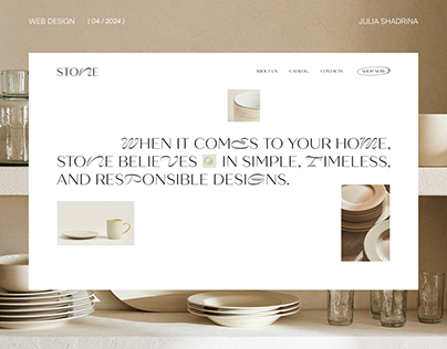 Website design concept for the ceramics studio