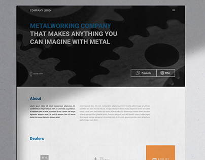 Industrial Product Landing Page