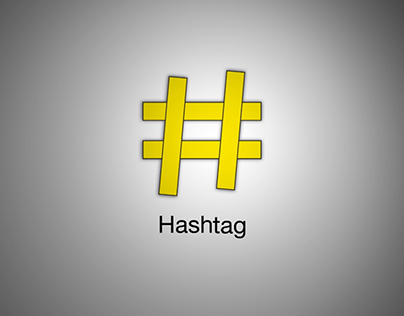 Hashtag logo animation