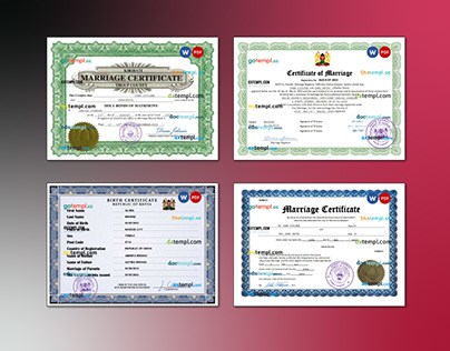 Kenya,Kiribati,Kuwait certificate templates
