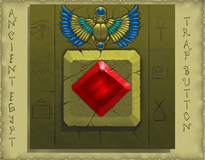 Trap button in ancient Egypt style