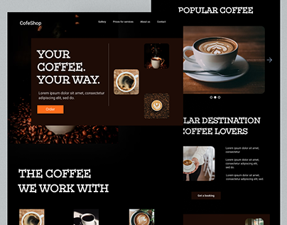 Coffee Shop Website Landing Page