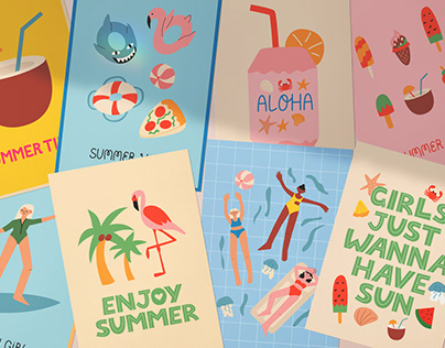 Summer Party | Cliparts, posters, patterns