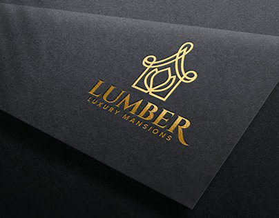 Lumber Luxury Mansions Real Estate Logo Design