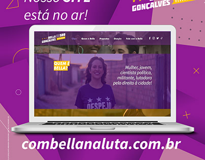 Flyer | Bella Gonçalves - Nosso site está no ar!