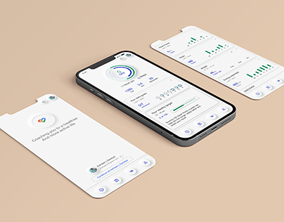 Neomorphic ui | Day mode, for Google fit concept