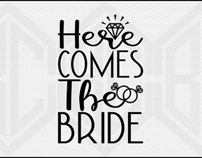 Here Comes The Bride T-Shirt Design