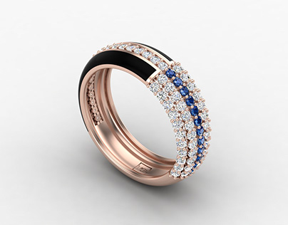 Project thumbnail - Jewelry CAD Design | Midnight Ring