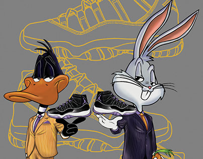 Bugs and Daffy tie suit