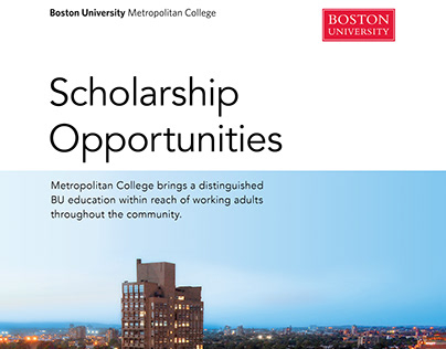 BU MET Scholarship Opportunities brochure cover