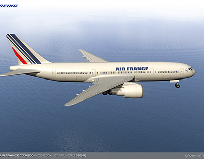 Boeing Air France 777-200 Wide-body Jet Airliner