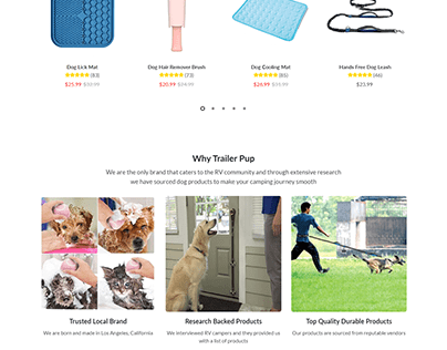 Corporate Website For Dog Supplies For Campers