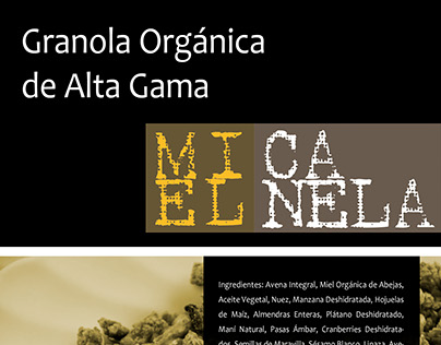 Diseño Envase y Logotipo de Granola "Miel Canela"