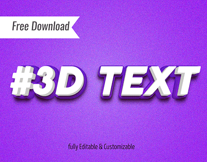 3D Text Effect Free Download | Editable Text