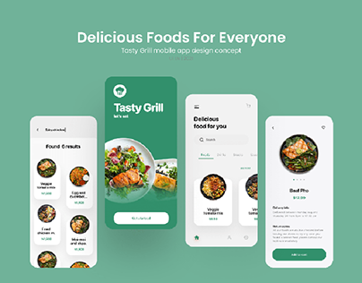 Tasty Grill Food App Product Design Concept