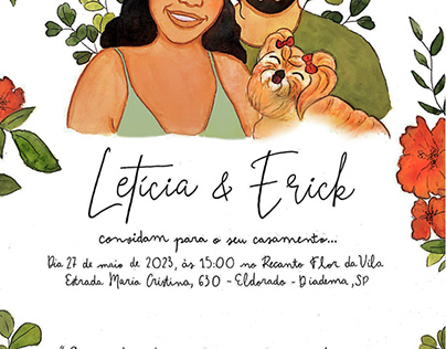 Convite de Casamento | Letícia e Erick