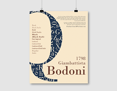 Bodoni promotional poster
