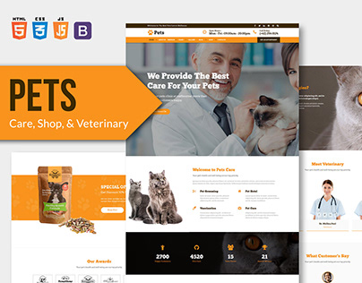 PETS - Pet Care, Shop, and Veterinary HTML Template