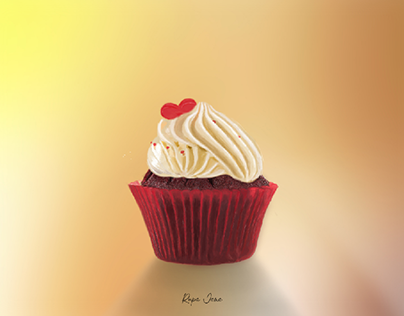 Digitally Painted Cupcake 🧁