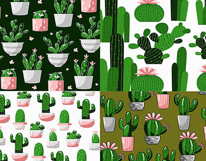 FREE VECTOR CACTUS PATTERNS