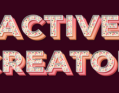 Active Creator Illustration Typography