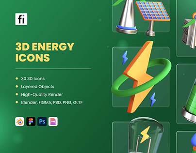3D Energy Icons