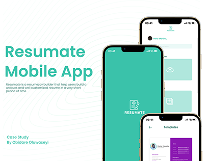 Resumate Mobile App: Case Study on a Resume Builder