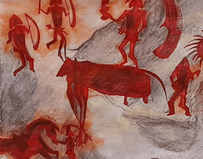 Representation of Bhimbetka Cave Paintings