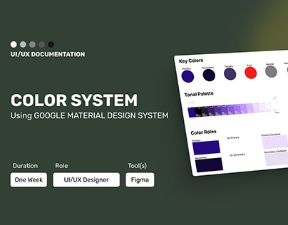 Color System Documentation (Using Material Design)