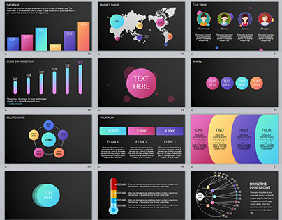 51+ Best multicolor chart business PowerPoint template