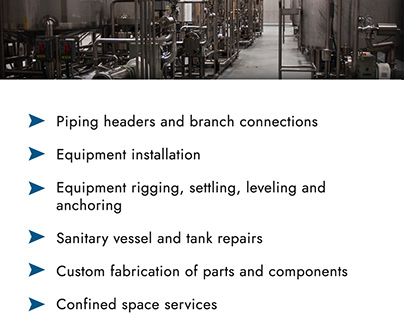 Fabricate Process and utility piping-Barnum Mechanical