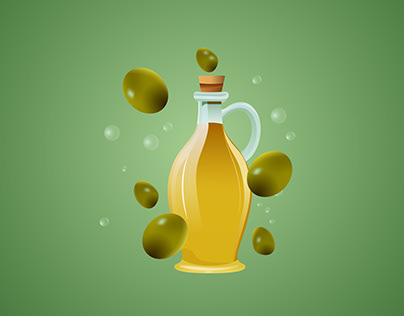 Olive bottle vector illustration