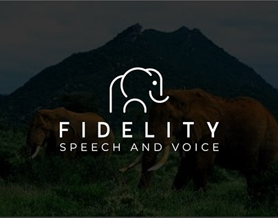 Fidelity speech and voice minimalist logo