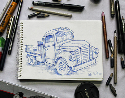 (vehicles) Pen sketches