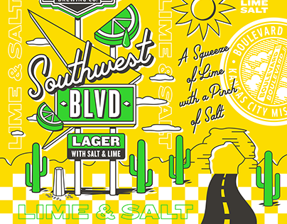 Southwest BLVD Salt & Lime Lager | Packaging Design