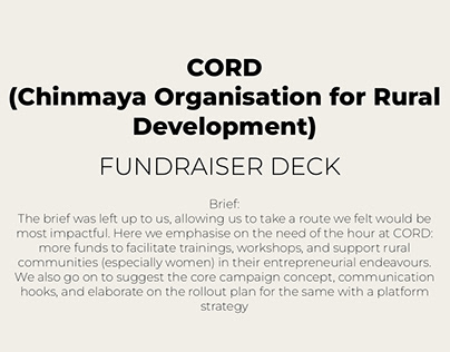 CORD - Fundraiser Campaign