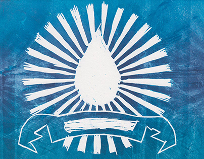Linocut - Logo Concept For Water Aid Charity