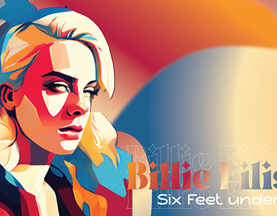 Billie Eilish Tricolor Poster