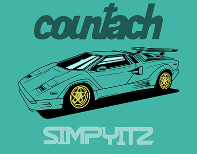 Lamborghini countach illustration