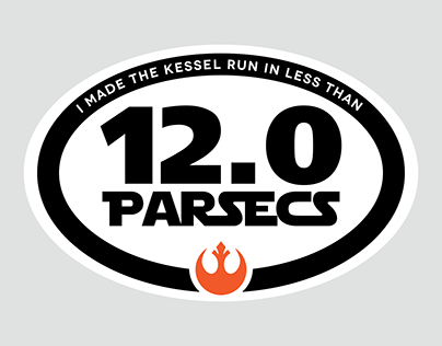 Kessel Run Marathon Parody Sticker