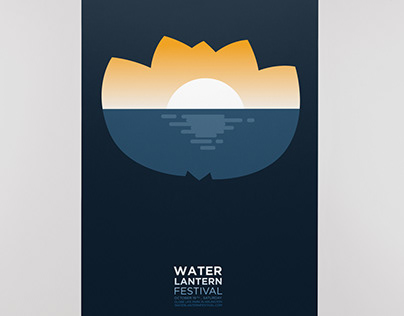 Water lantern festival poster